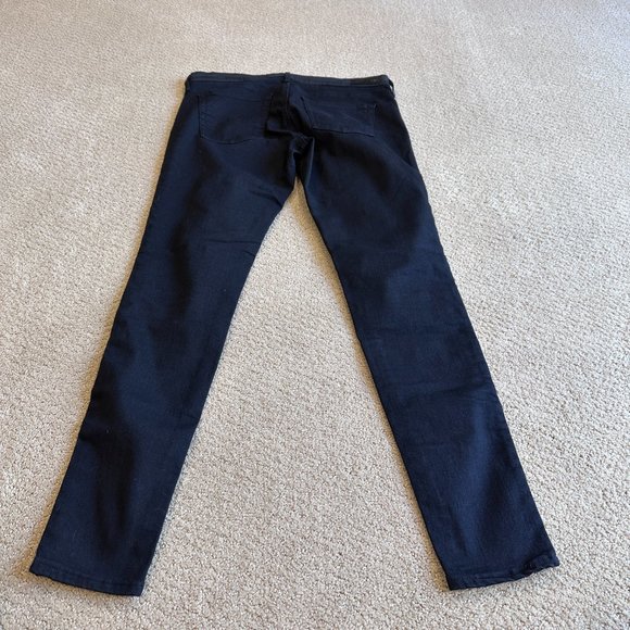 AG Adriano Goldschmied Jean Jackson Black Contour Tuxedo Skinny Low Boho Size 31 - Picture 12 of 15
